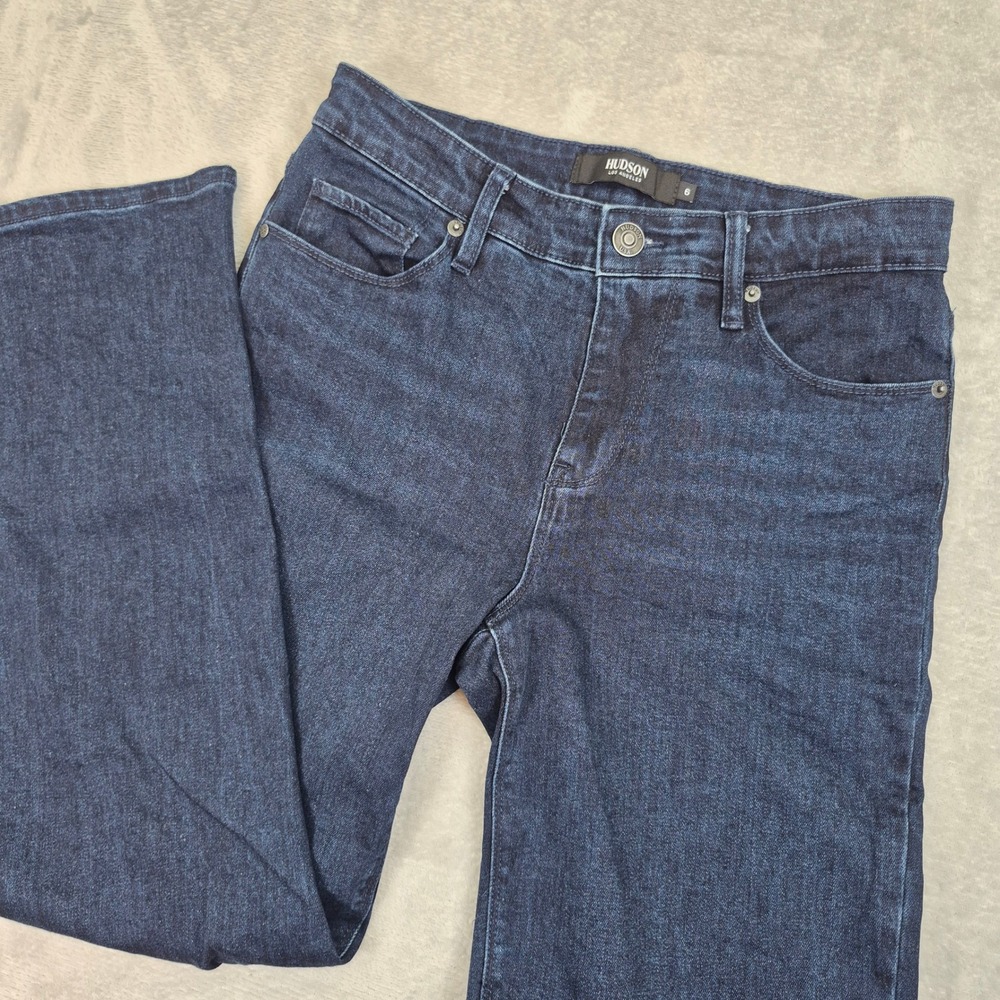 Hudson High Rise Straight Leg Womens Dark Wash H0325-01 Size 6 (29) Stretch